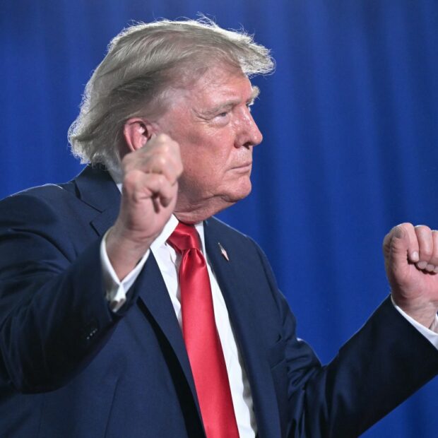 us president donald trump speaks during a campaign rally for us senator darline graham