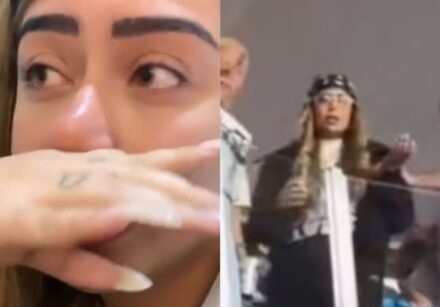 Rafaella Santos foi hostilizada durante Santos x Mirassol na Vila Belmiro e reagiu às provocações de torcedores.