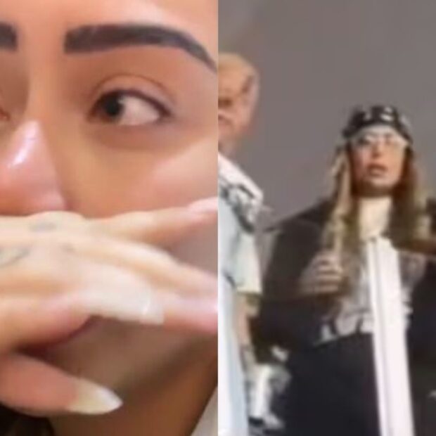 Rafaella Santos foi hostilizada durante Santos x Mirassol na Vila Belmiro e reagiu às provocações de torcedores.