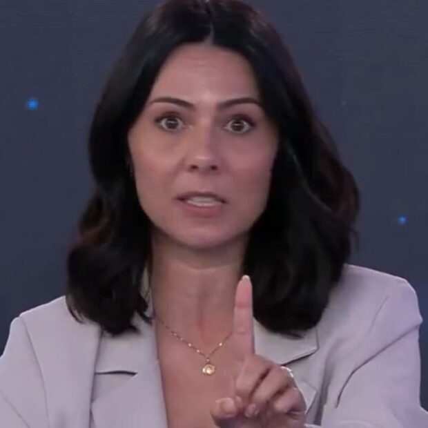 Paula Valdez criticou a ausência de Lula, Flávio Bolsonaro e Romeu Zema no debate da Band
