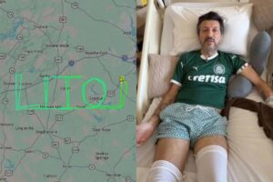 Trajeto do voo de Enderson Rafael formou o nome “LITO” sobre o Texas