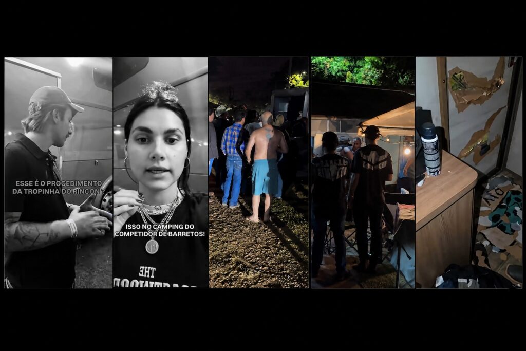 Trailer onde o casal estava hospedado ficou danificado durante a confusão