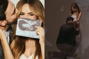 Mariana Fagundes anunciou a primeira gravidez ao lado de Alessandro Souza