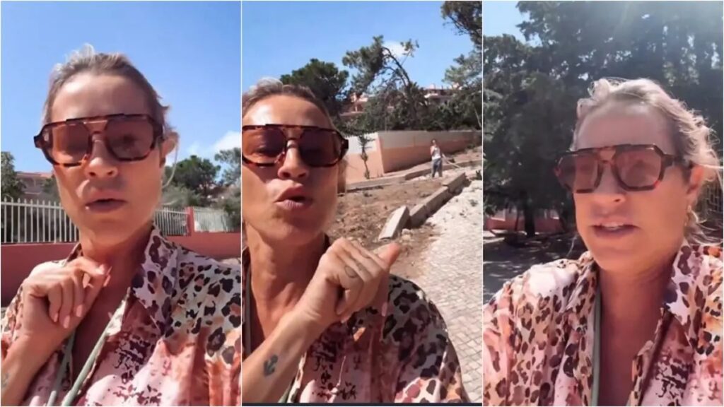 Atriz publicou o vídeo da abordagem nas redes sociais


