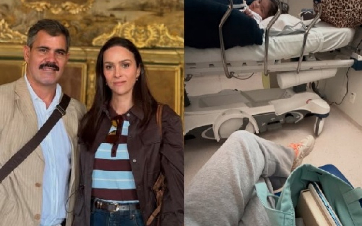 Maria Guilhermina, filha de Juliano e Letícia Cazarré, durante internação hospitalar
