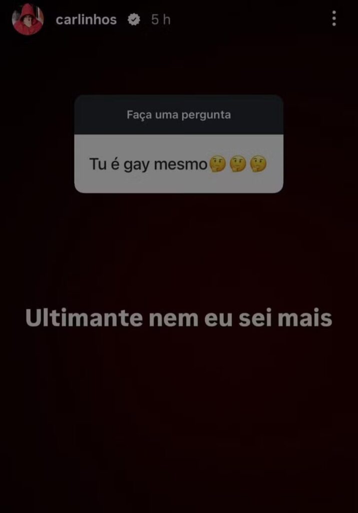 Humorista disse que tem dúvidas sobre a própria orientação sexual nesta fase
