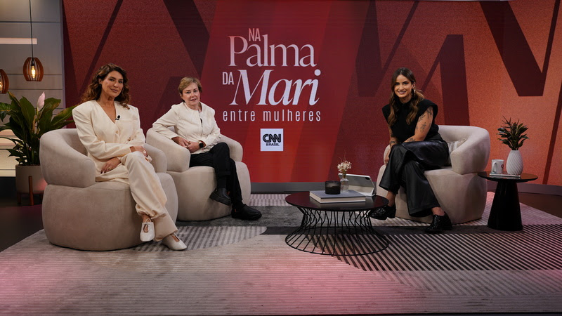 Fernanda Paes leme, Liliane Seger e Mari Palma. Divulgação: CNN Brasil