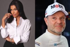 Cíntia Chagas confirmou o namoro com Rubens Barrichello após os dois levantarem suspeitas durante uma viagem pela Itália: “Estamos namorando e muito felizes”. - Reprodução Instagram