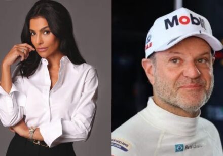 Cíntia Chagas confirmou o namoro com Rubens Barrichello após os dois levantarem suspeitas durante uma viagem pela Itália: “Estamos namorando e muito felizes”. - Reprodução Instagram