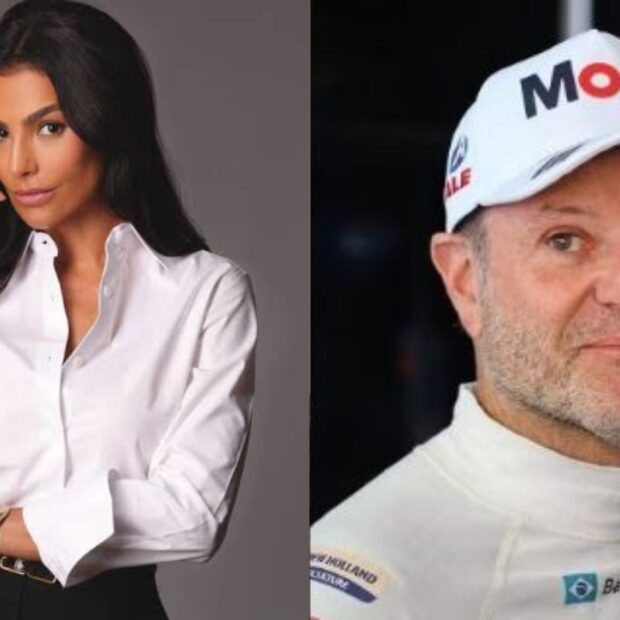Cíntia Chagas confirmou o namoro com Rubens Barrichello após os dois levantarem suspeitas durante uma viagem pela Itália: “Estamos namorando e muito felizes”. - Reprodução Instagram