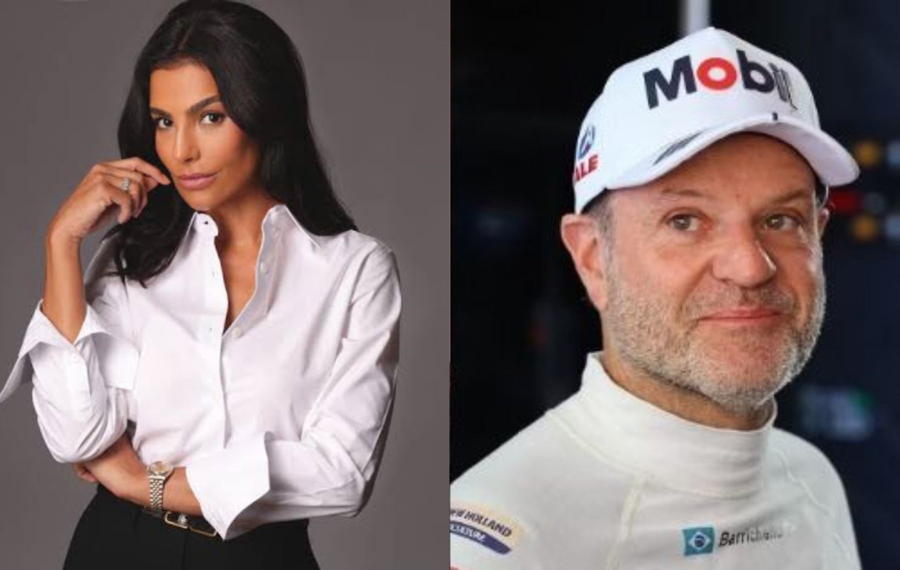 Cíntia Chagas confirmou o namoro com Rubens Barrichello após os dois levantarem suspeitas durante uma viagem pela Itália: “Estamos namorando e muito felizes”. - Reprodução Instagram