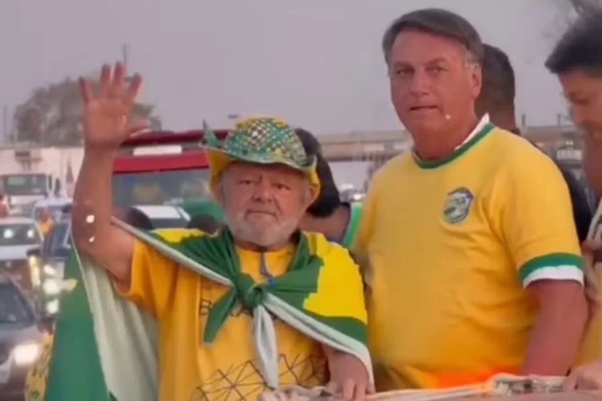 Célio José de Morais, conhecido como “Lula do Bem”, posa ao lado de Jair Bolsonaro