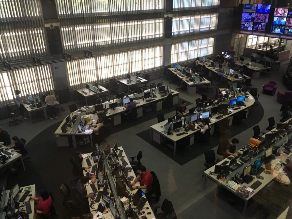 Redação da Globo em São Paulo
