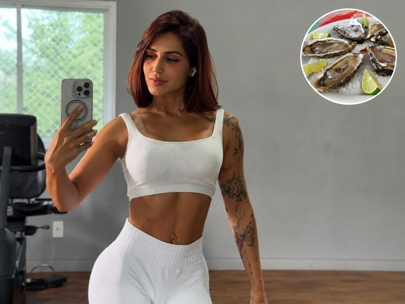 Jennifer Fabri revelou que chega a consumir 50 ostras por semana dentro da rotina alimentar que batizou de “Afrofit”.