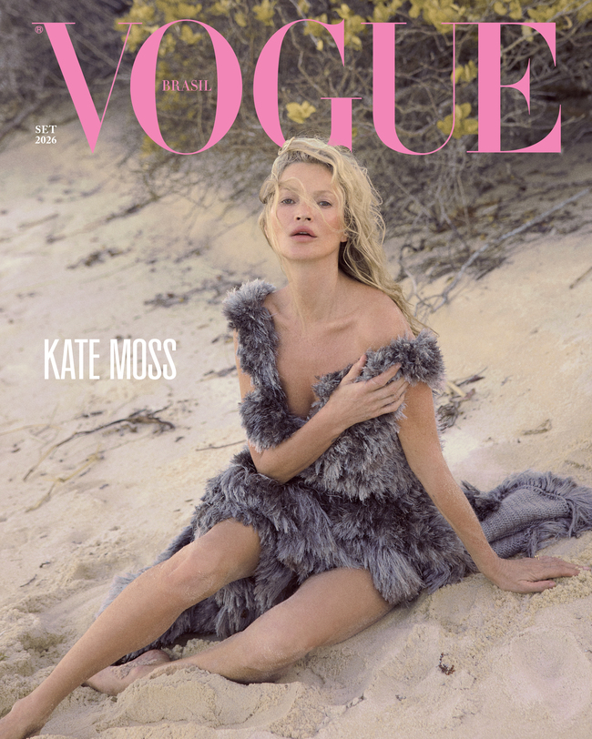 Kate Moss estrela capa da Vogue Brasil de setembro em Trancoso