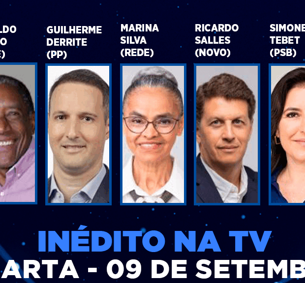 BandNews TV reúne os candidatos ao Senado em primeiro debate histórico. Crédito: Divulgação/BandNews TV