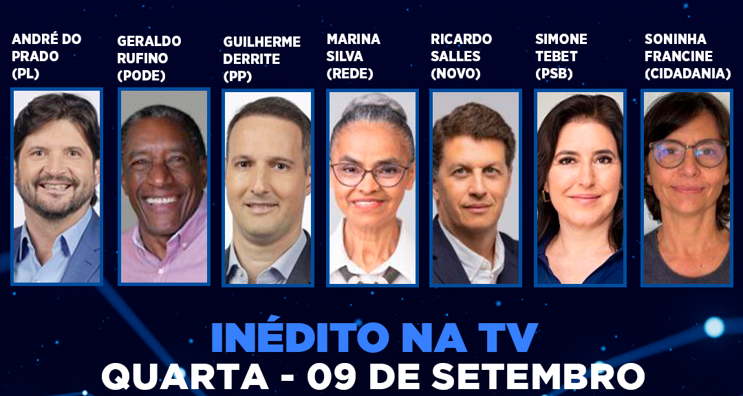BandNews TV reúne os candidatos ao Senado em primeiro debate histórico. Crédito: Divulgação/BandNews TV