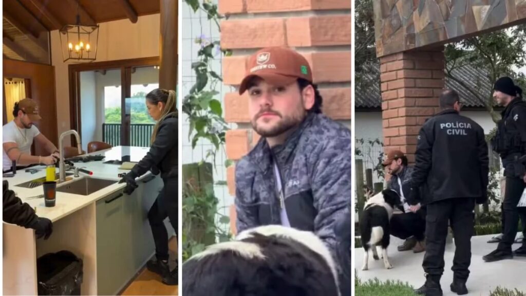 Policiais cumpriram mandado de busca no rancho do influenciador em Araranguá

