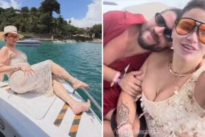 Thais Carla durante viagem pela Bahia