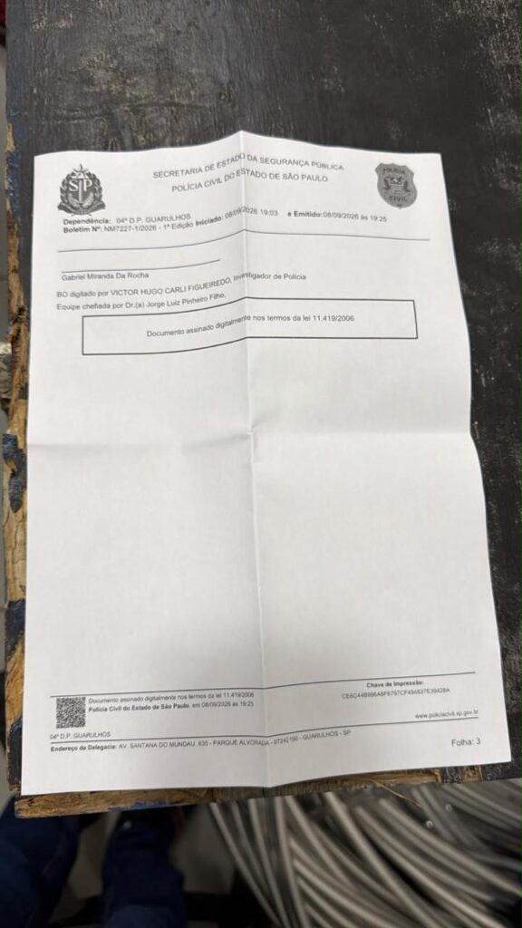 Segundo a campanha, Rodrigo Ferreira conseguiu retirar Sophia Barclay da área de risco durante a ação dos invasores.