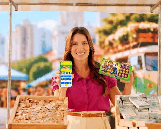 A apresentadora Rebeca Abravanel protagoniza campanha da Tele Sena de Primavera (Foto: Divulgação)
