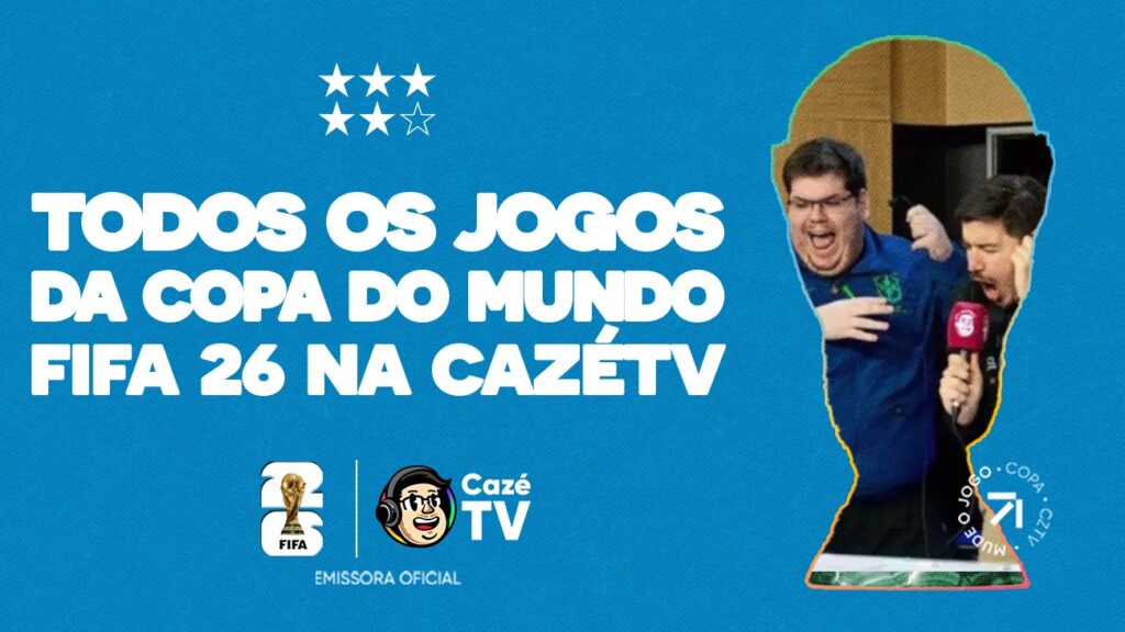 CazéTV transmitiu todos os jogos da Copa do Mundo de 2026