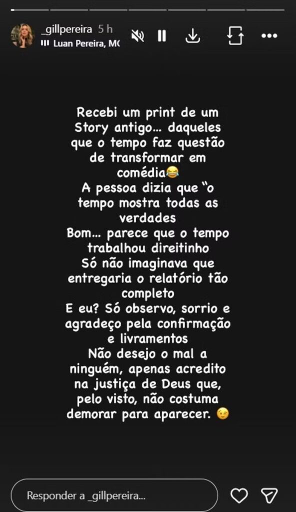 Gil Pereira publicou mensagem sobre verdades e livramentos