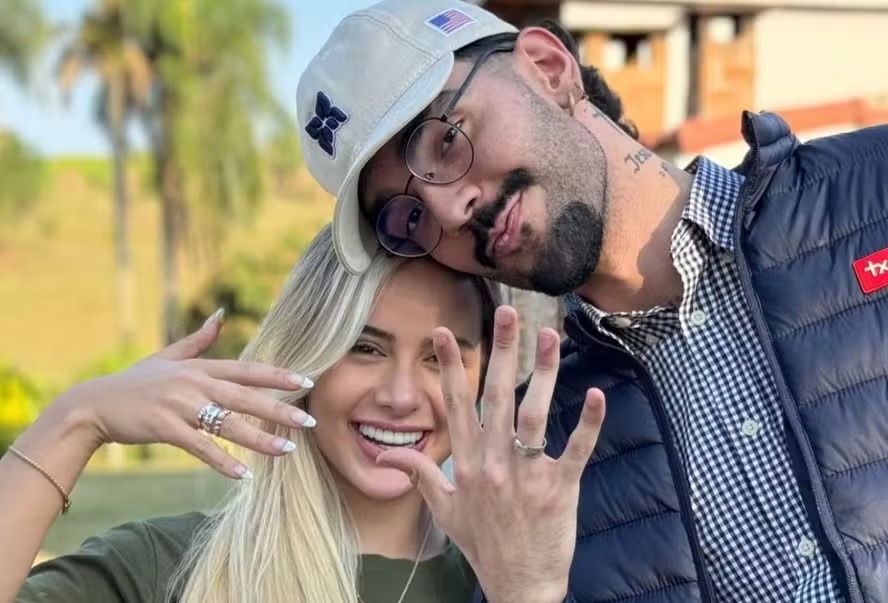 Luan Pereira e Duda Corrêa foram noivos antes do fim do relacionamento