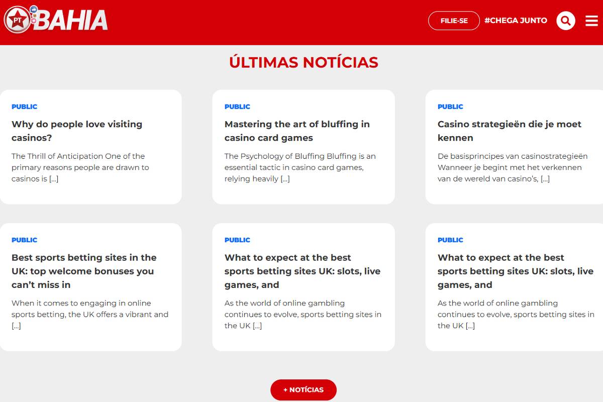 hackers usam sites de cury e do pt para alavancar bets e conteúdo sobre prostituição
