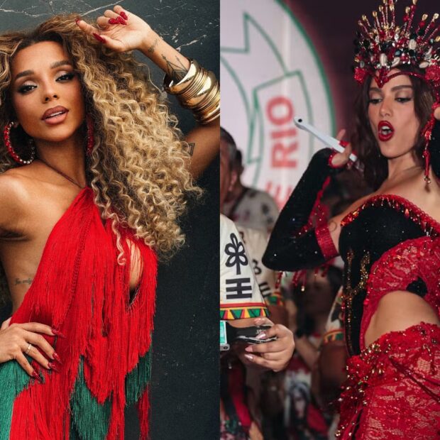 Brunna Gonçalves afastou qualquer clima de rivalidade com Anitta após a cantora assumir o posto de rainha de bateria da Grande Rio: “Pra mim tá tudo tranquilo”.