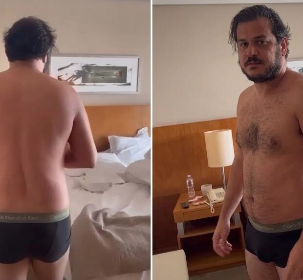 Antônio Rueda aparece em vídeos gravados em um quarto de hotel em São Paulo