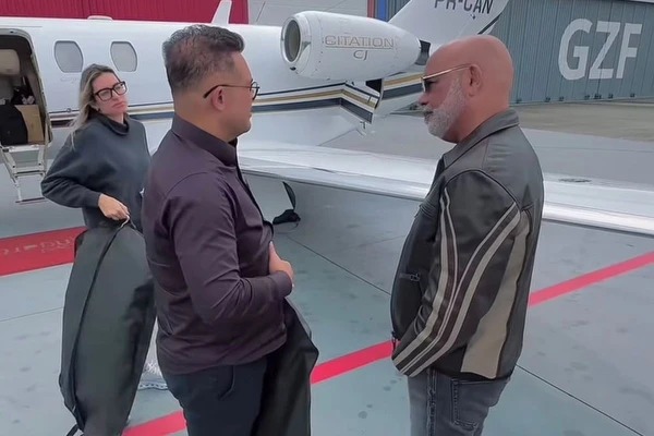 Rick e Bruno Avelar, que estavam no helicóptero desaparecido em Santa Catarina
