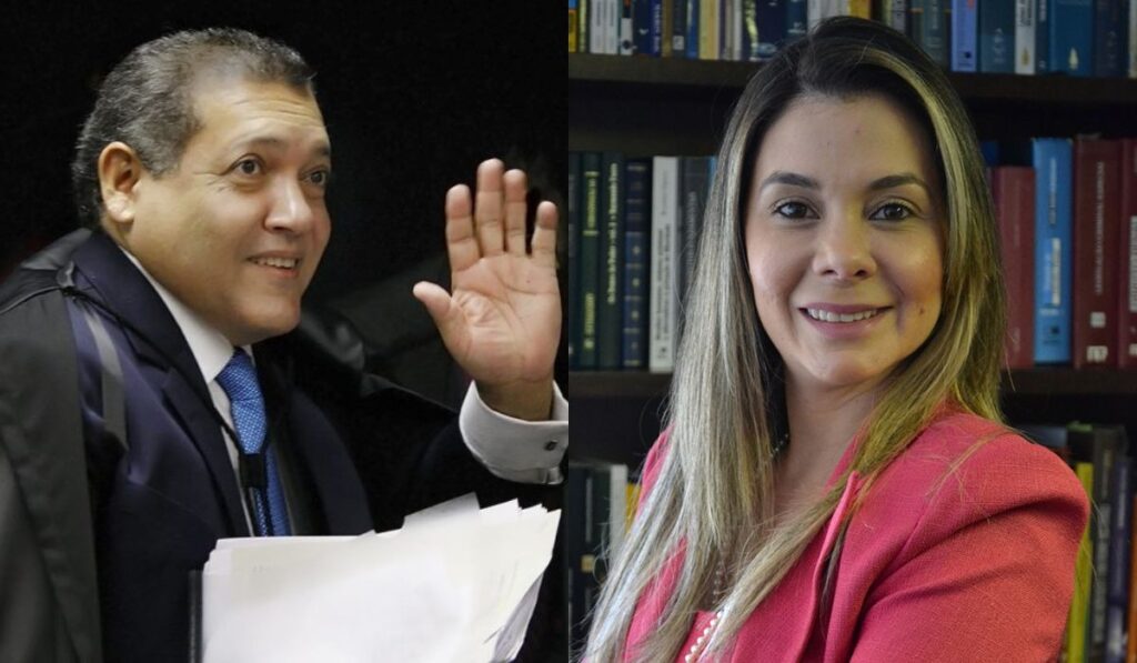 Camilla Ramos e Kassio Nunes Marques, ligados por uma relação que o ministro classifica como pessoal
