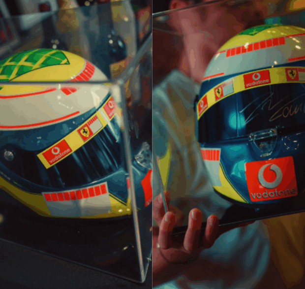 O capacete de Felipe Massa foi arrematado por R$ 32 mil em um leilão beneficente que ajudou o Lar da Bênção Divina a levantar R$ 1,1 milhão em São Paulo.