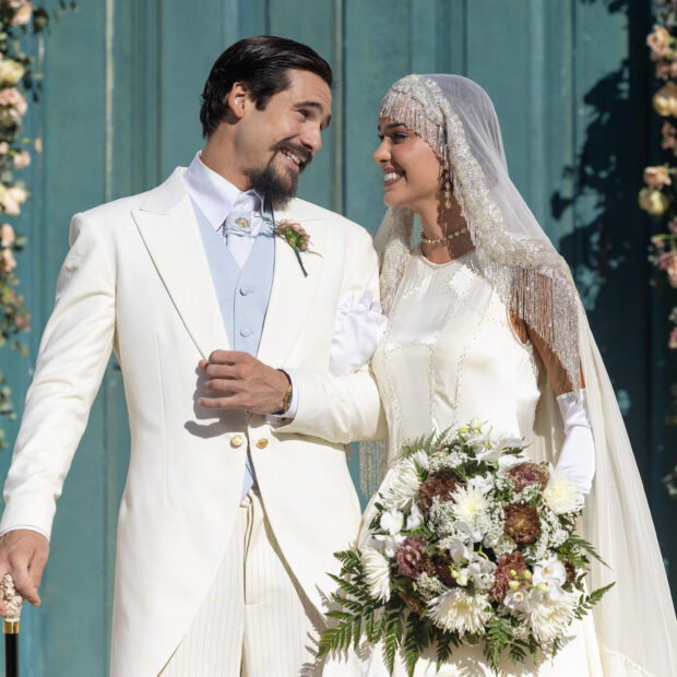 Casamento com noivo engolindo o choro, apaixonado aos prantos e alianças desaparecidas no altar? Virgínia e Mirinho vão dizer “sim”, mas a cerimônia em A Nobreza do Amor está longe de ser tranquila - Globo