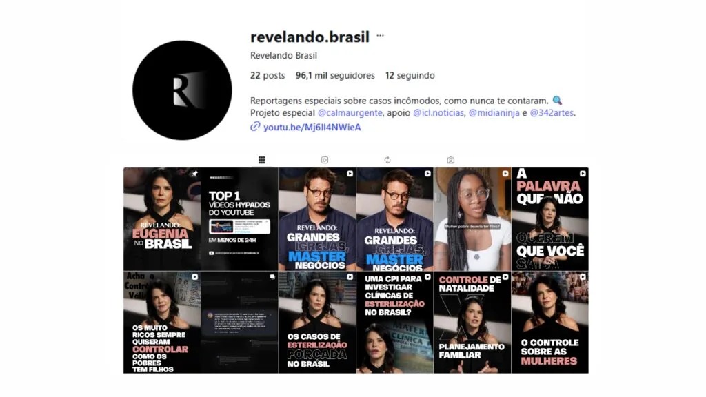 Perfil do projeto “Revelando Brasil”, restaurado pela Meta após remoção temporária
