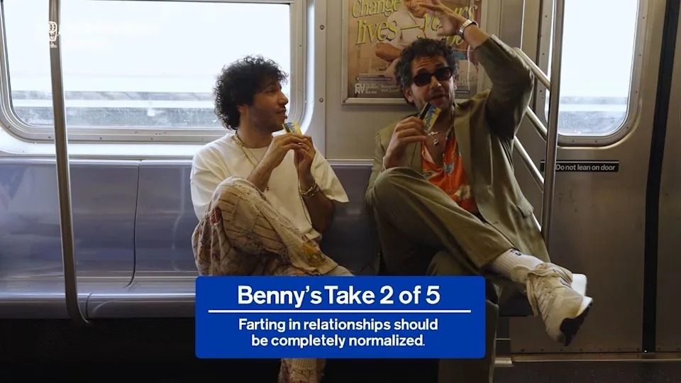 Benny Blanco durante entrevista ao programa “SubwayTakes”