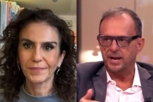 Malu Gaspar e Octavio Guedes divergiram ao vivo durante debate na GloboNews
