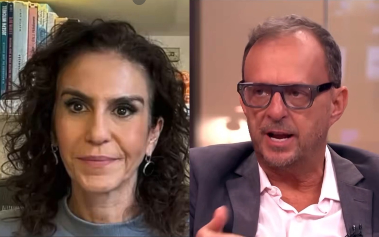 Malu Gaspar e Octavio Guedes divergiram ao vivo durante debate na GloboNews