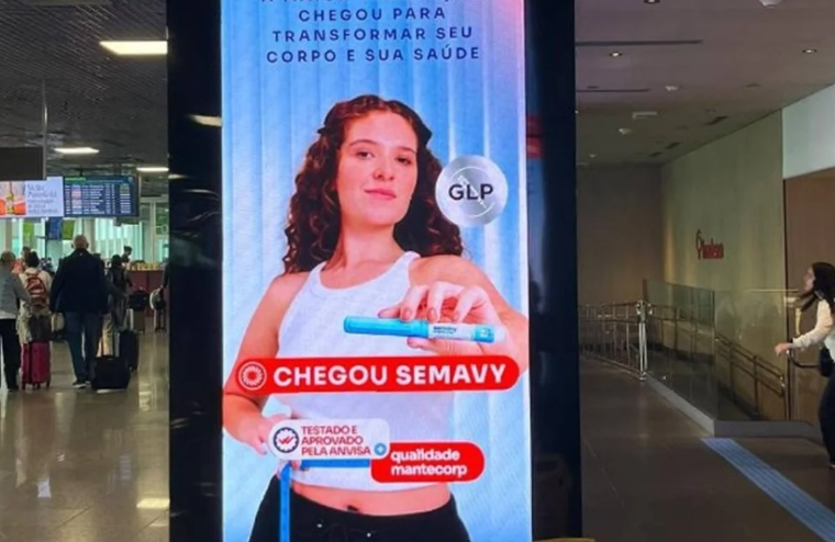 Anvisa proíbe publicidade de caneta de semaglutida exibida em Congonhas
