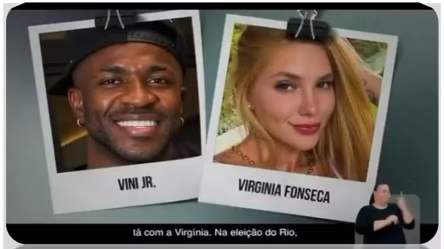 A peça de Douglas Ruas também utilizava imagem de Virginia Fonseca