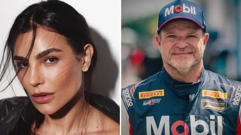 O romance de Cíntia Chagas e Rubens Barrichello foi confirmado no início de setembro, durante uma viagem pela Itália.