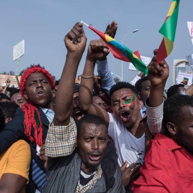 77506751 supporters of ethiopia prime minister attend a rally on meskel square in addis ababa on