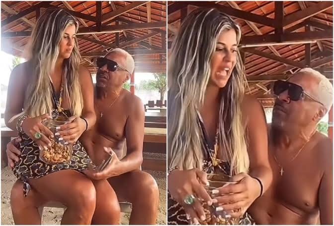 Tiririca e Nana Magalhães em vídeo publicado após a eleição