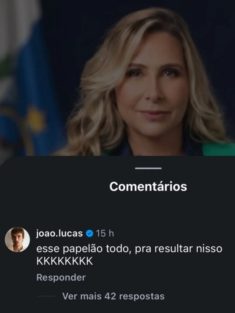 João Lucas ironizou o resultado da ex-paquita nas redes sociais