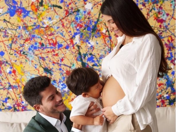 Jheny e Arthur são pais de Gabriel, de 2 anos