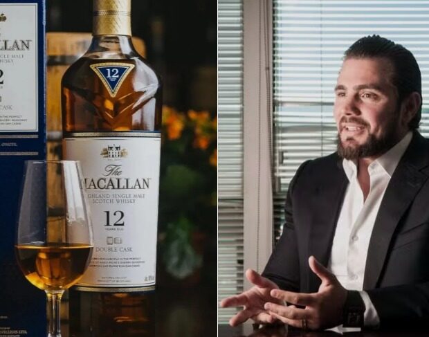 Garrafa de Macallan que virou assunto entre clientes de um posto na Lagoa