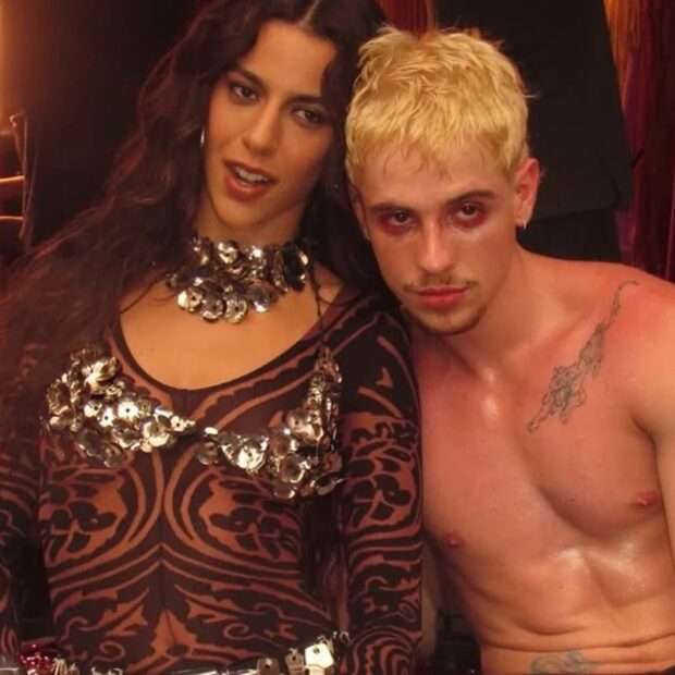 Juliano Floss e Marina Sena em publicação nas redes sociais durante participação em evento público