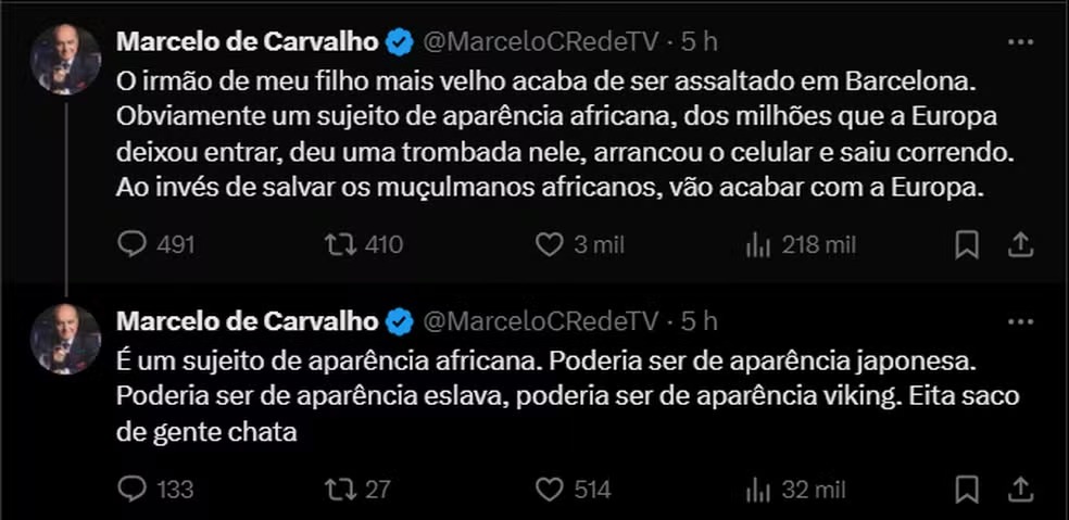 A publicação questionada foi feita nas redes sociais em 2025
