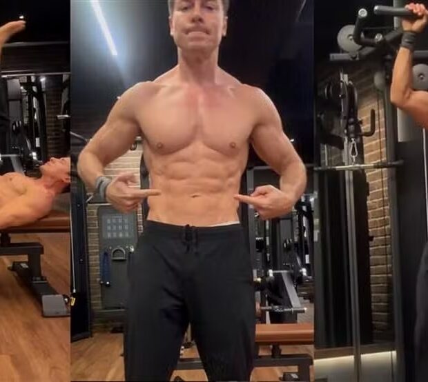 Rodrigo Faro mostrou o corpo definido durante treino